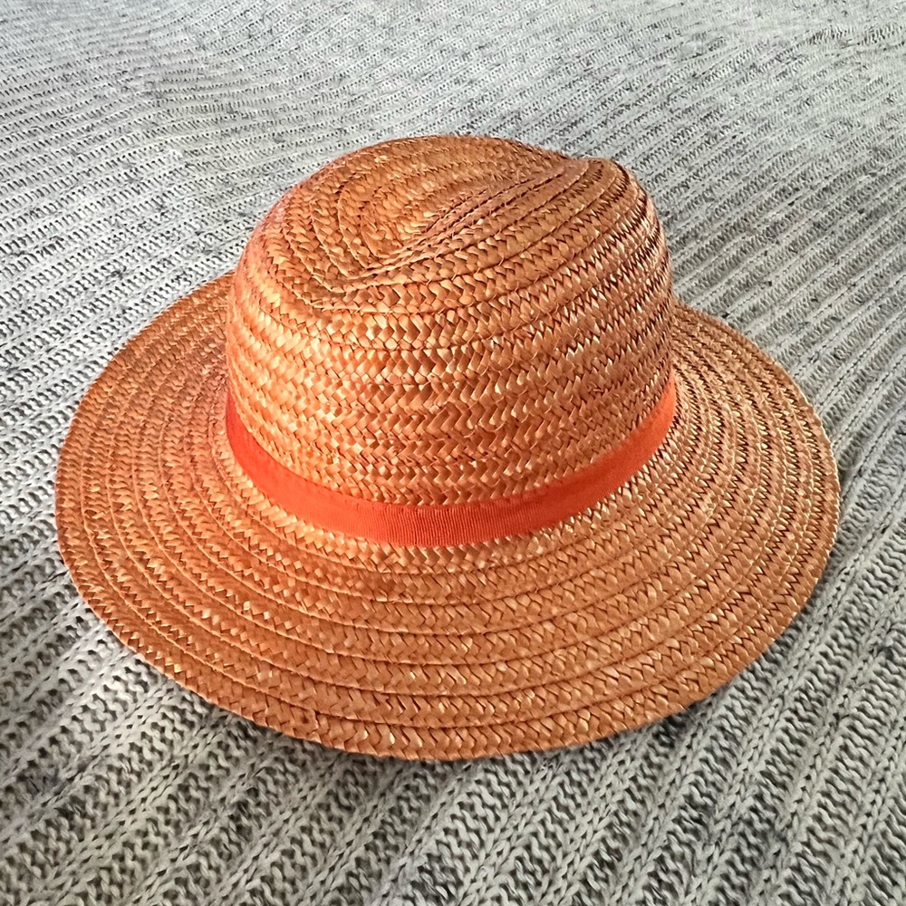 Jennifer Moore Vibrant Orange Straw Hat